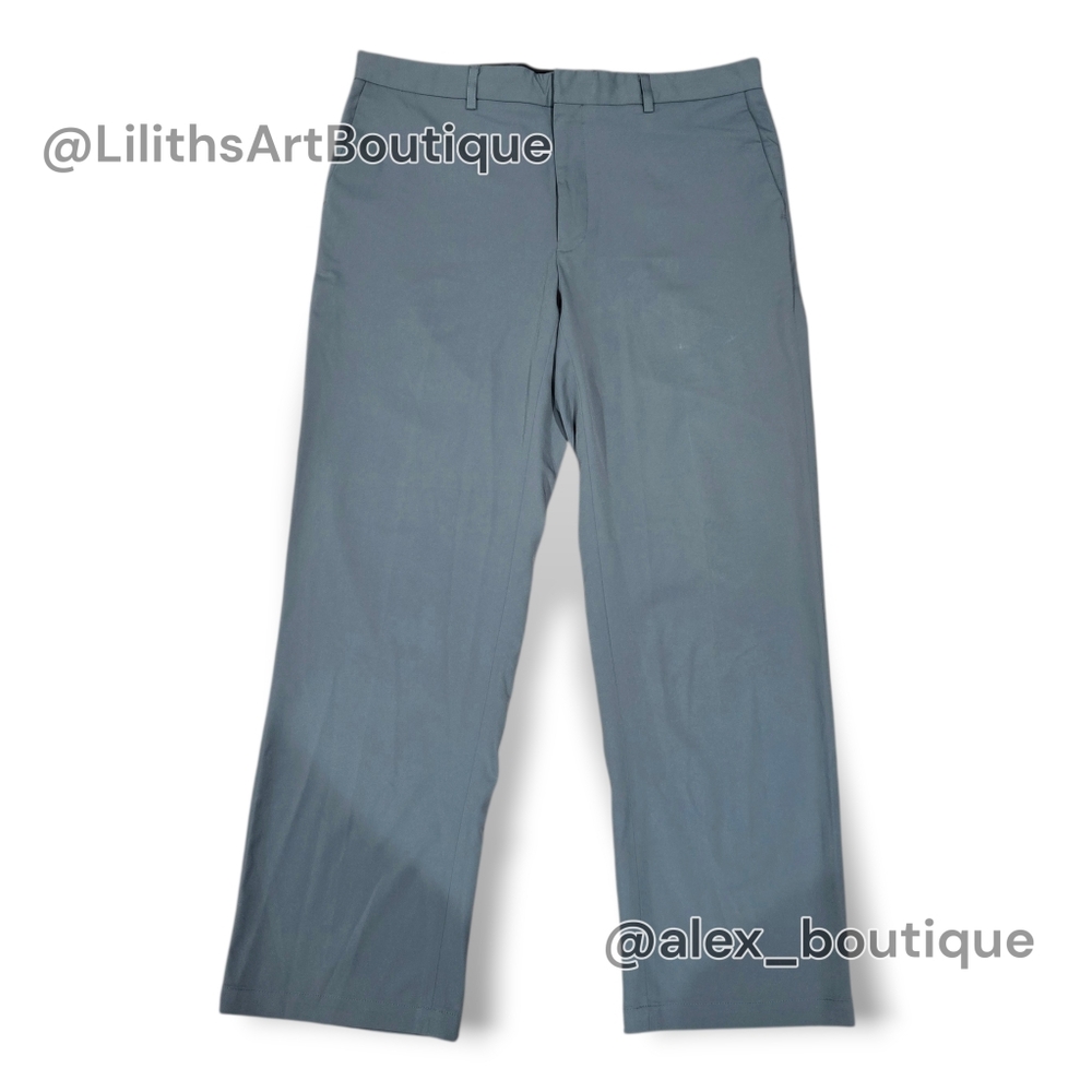 Express Mens Techno Twill Stretch Performance Dress Pants Gray 36x32 (D027)